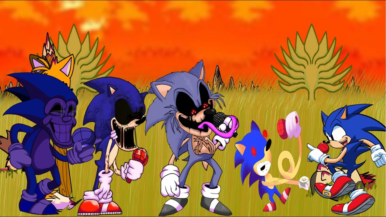 Sonic.Exe, Majin Sonic and Lord X met Old-Past one by Abbysek on