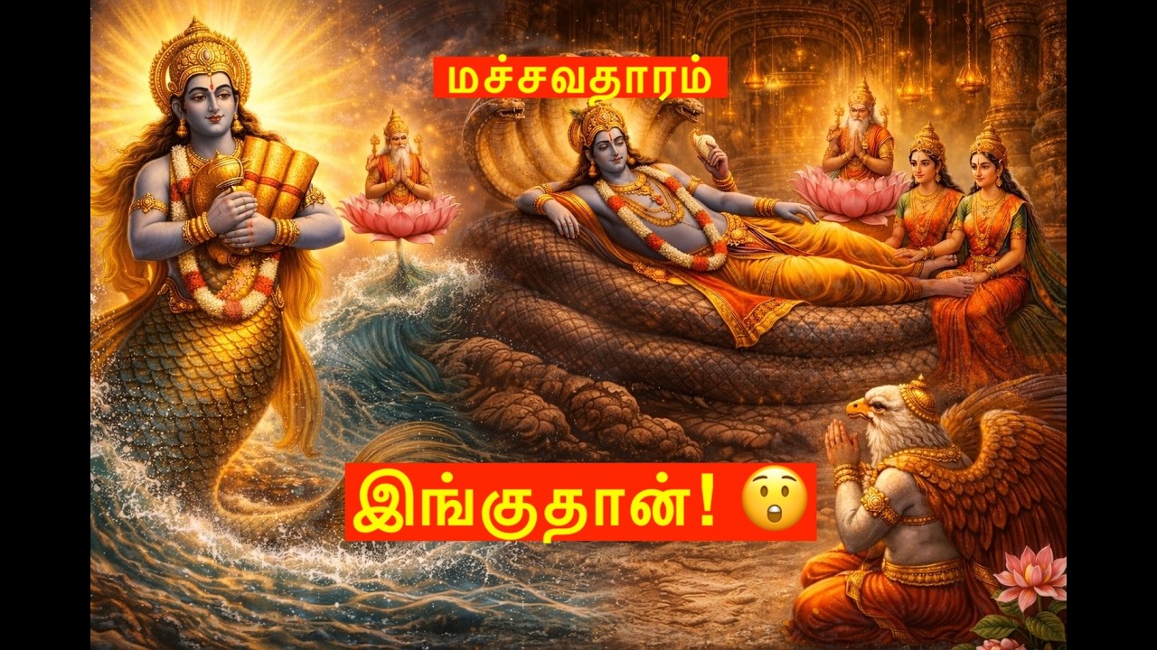 ஸ்ரீரங்கத்தை விட பெரிய பெருமாளா? 😲 மச்ச அவதாரம் நடந்த ஆதித்திருவரங்கம் ரகசியம்! #matsyaavatartemple