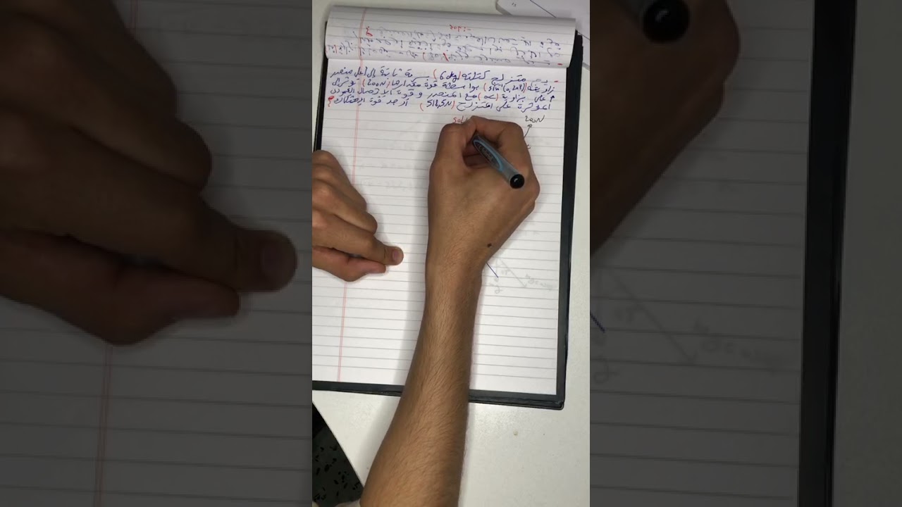 ميكانيكا الباب الاول الحركة على سطح المائل  فيديو 2 عبدالودود القماطي