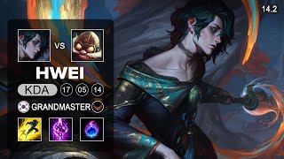 Hwei vs Corki Mid - KR Grandmaster - Patch 14.2 Season 14