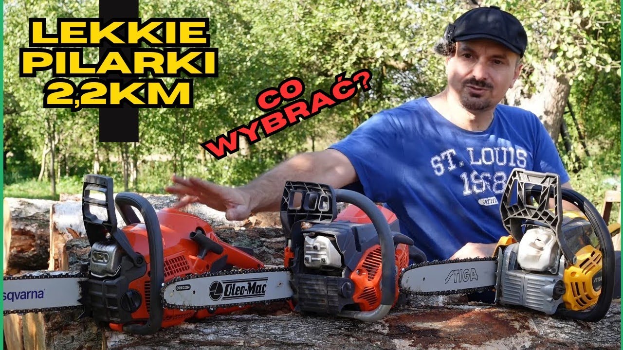Stiga 540 vs Husquarna 135 mkII vs Oleomac gsh400. Porównanie cięcia pilarek 2,2KM.