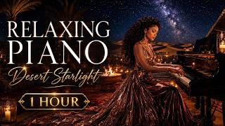 Relaxing Piano Music | Desert Starlight Ambience for Sleep, Reading & Peace