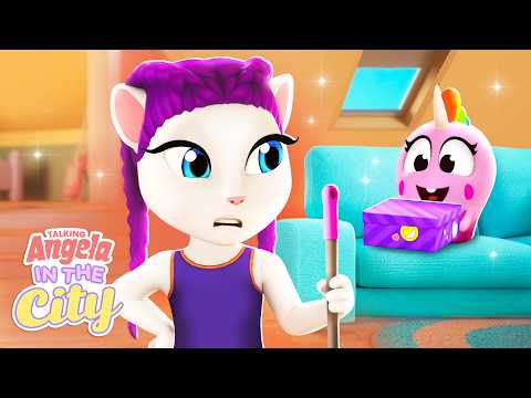 What's In The Mystery Box? 😳⁉️ Talking Angela: In The City | Cartoons for Kids