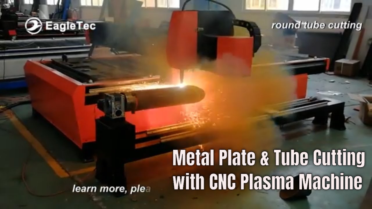 Cutting Demo - CNC Plasma Table 5x10 with Rotary Pipe Cutter