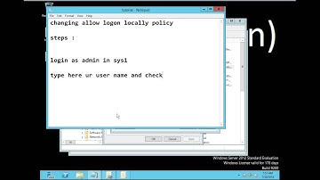 changing allow logon locally policy