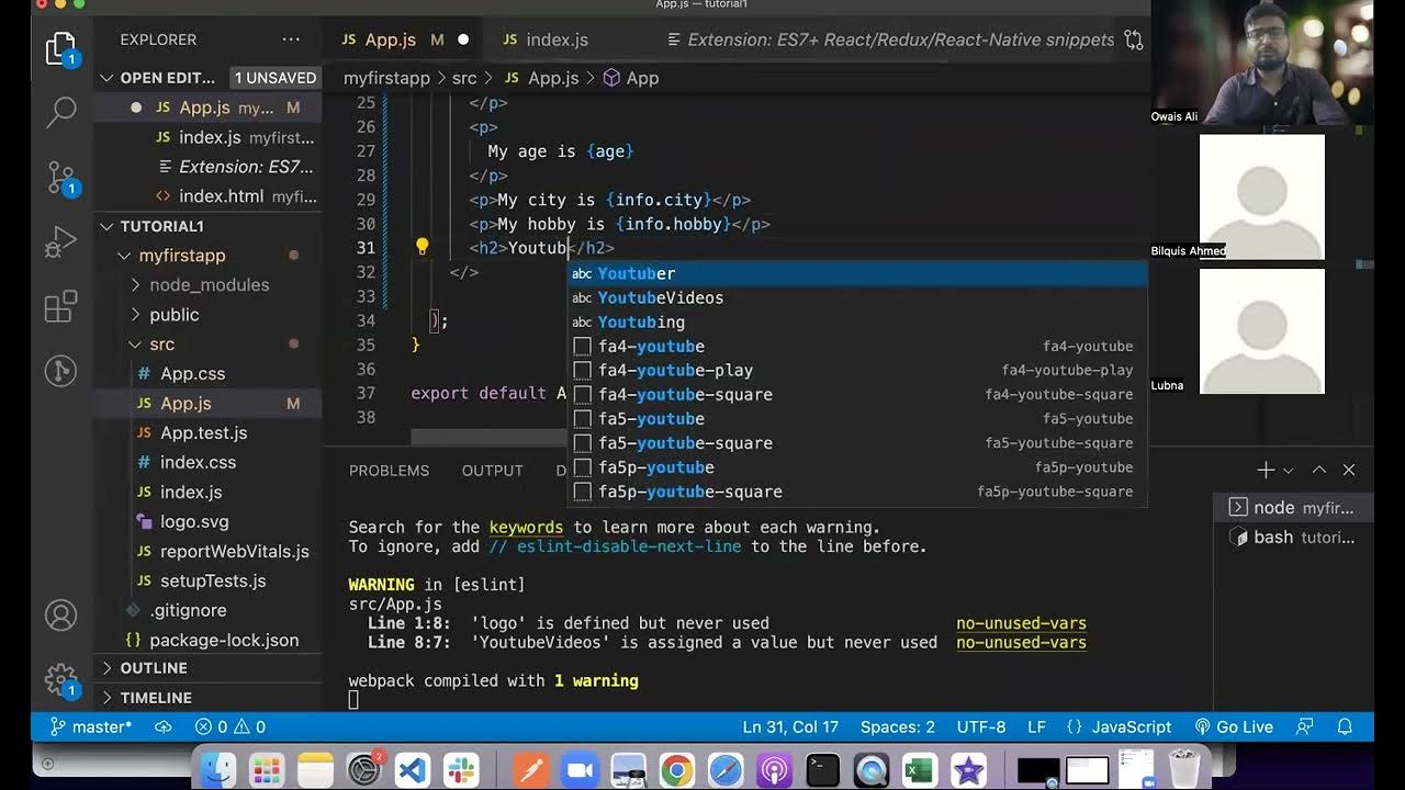 React JS Tutorial # 2 | Styling in React JS | props in React | map over ...