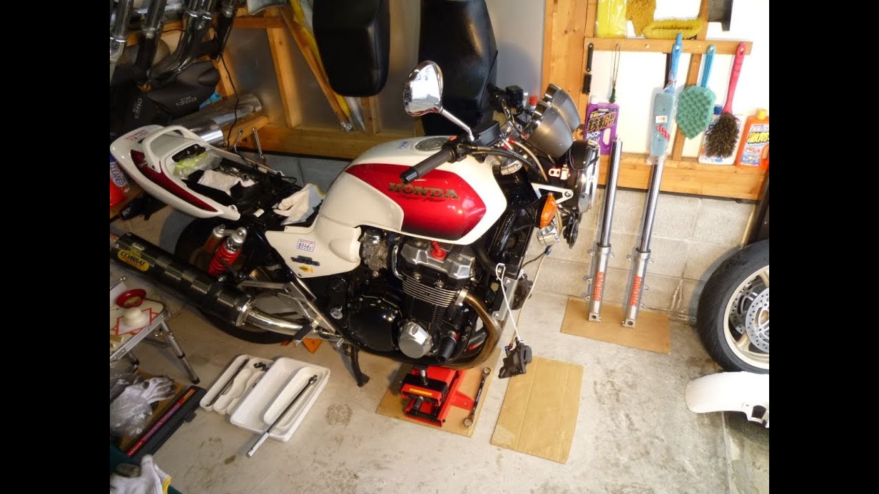 CB1300フロントフォーク OH 記録 - YouTube