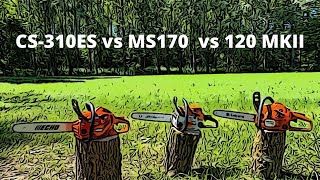 Stihl MS170  vs Echo CS-310ES vs Husqvarna120 MKII