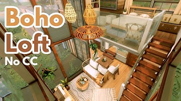 Boho Loft l The Sims 4 Speed Build: No CC
