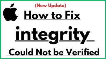 How to fix integrity could not be verified / integrity could not be verified iPhone (2024)