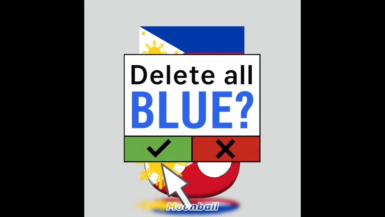 Removing BLUE from Flags #countryballs #evolution #flag #edit