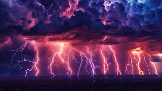 ⚠⚠❗Thunderstorm with Terrible Thunder \u0026 Rain Sounds For Sleeping, Relaxing ~ Rumbling Storm Ambience