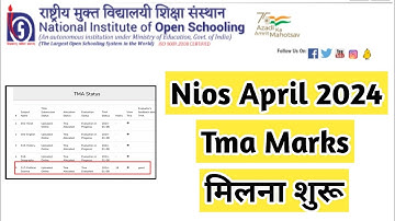 Nios April 2024 Tma Marks Check | Task Is Helping (NIOS) #nios #april #pcp #marks #tma #check