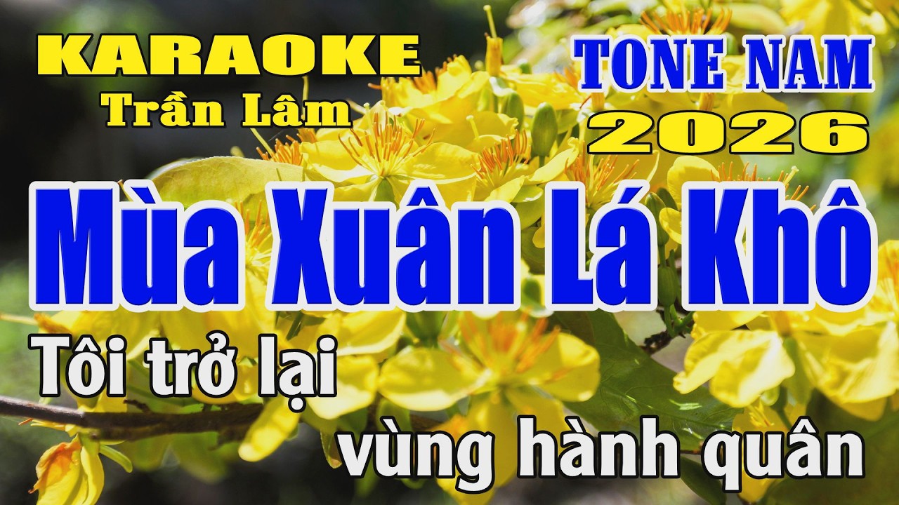 Karaoke Mùa Xuân Lá Khô Tone Nam ( La thứ ) Karaoke Trần Lâm