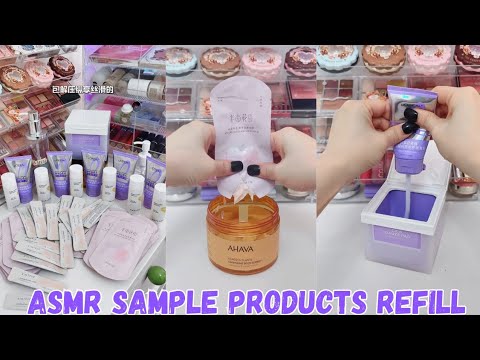 Immersive Satisfying Sample Squeezing | ASMR Skincare Restock & Unboxing. #squeeze #sample #asmr #yt