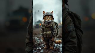 Military life🏳️ #ai #shorts #shortvideo #cat #fusion #art