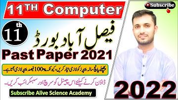 Computer Guess Paper 11th Class 2022 || 1st Year Computer Science Guess Paper 2022|Alive Sci-Academy