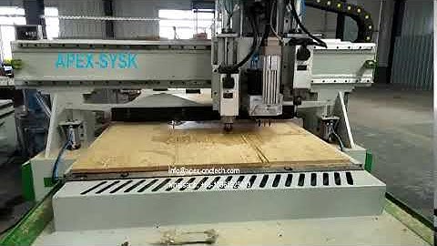 APEXTECH Jinan 1325 2 spindles and HSD boring head wood router equipments 8615965629053