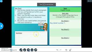 Modeling how to type on Nearpod Draw It Slide