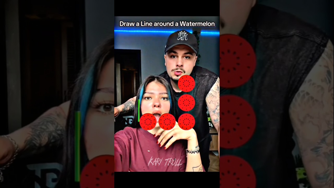 Draw a Line Around a Watermelon 🤡 