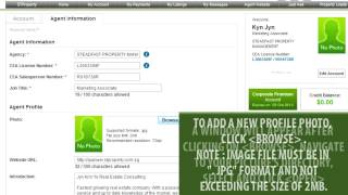 STProperty.sg - Updating your Agent Profile