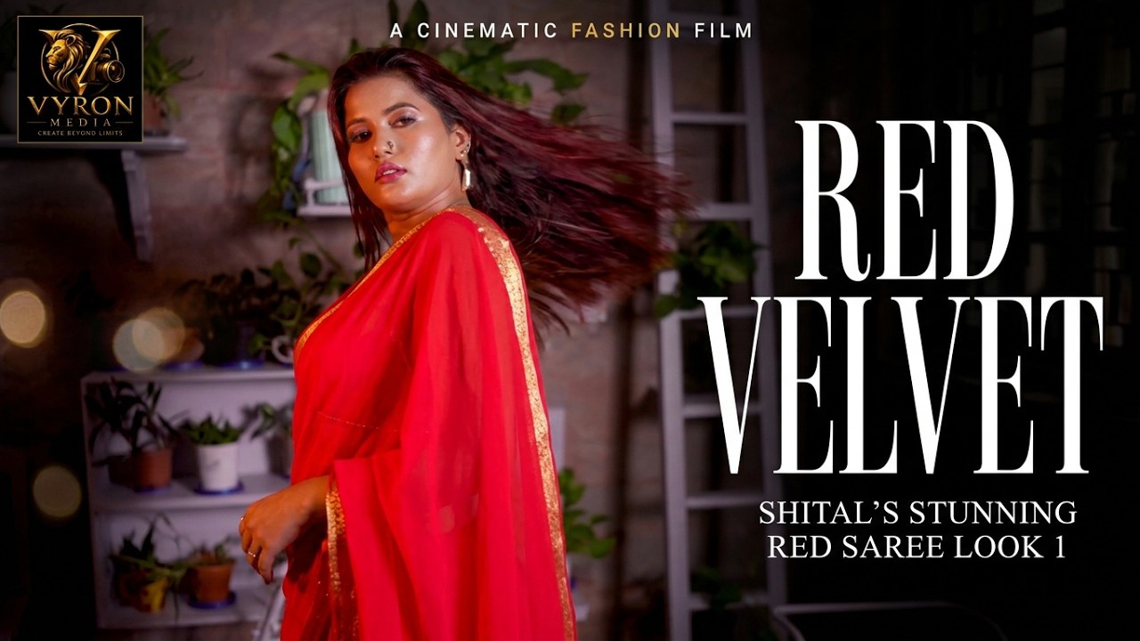 Shital's Stunning Red Saree Look 1| Cinematic Fashion Film