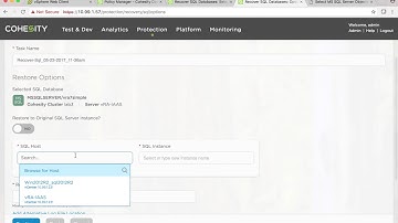 SQL Recovery with Cohesity