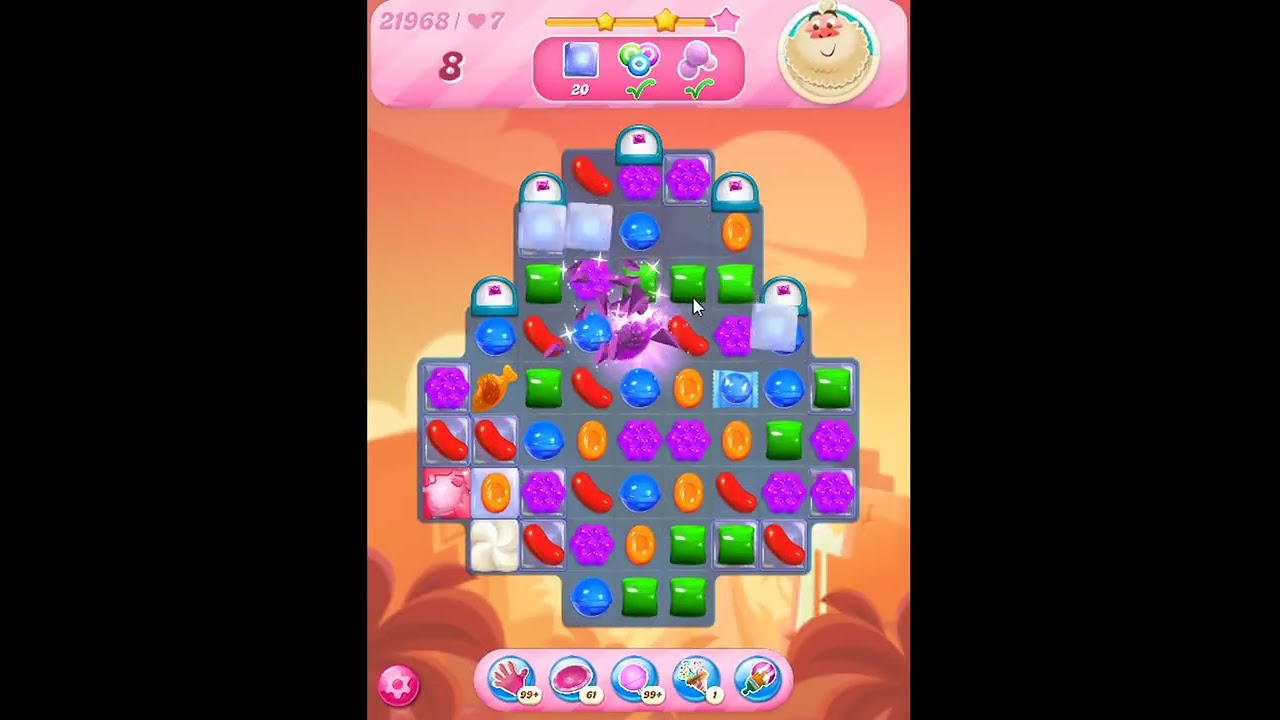 CANDY様ページ Candy Crush Saga Level 21968 - NO BOOSTERS | SKILLGAMING ✓ - YouTube