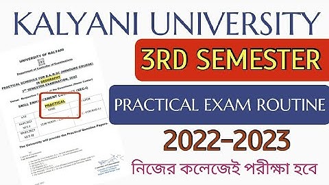 3rd semester practical exam routine 2023 kalyani university #kalyani_university