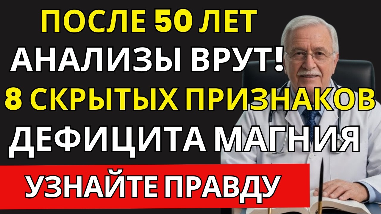 ВРАЧ ОБЪЯСНЯЕТ:Дефицит магния после 55 – почему сон поверхностный, сердце «скачет», а сил нет совсем
