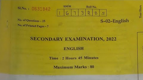 Class 10 English Board Paper 2022 Solutions || English Paper 2022 Class 10 RBSE