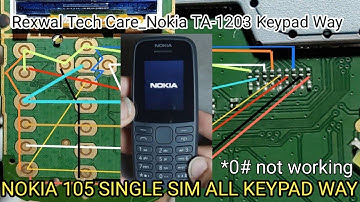 Nokia TA-1203 Keypad Way_*0# key not working solution all keypad tracing
