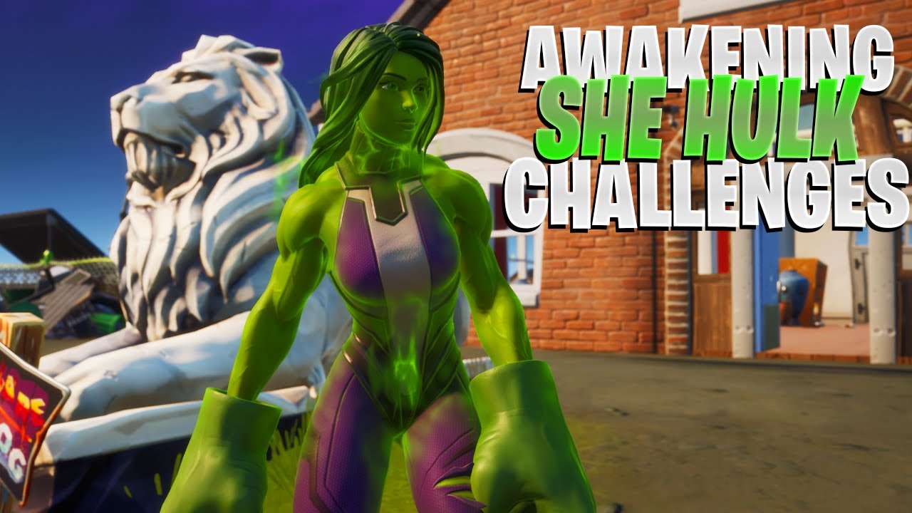 How To Complete Jennifer Walters She Hulk Awakening Challenges Fortnite Youtube