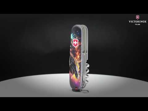 Видео: Складаний ніж Victorinox HUNTSMAN ZODIAC Зірковий дракон 1.3713.3.Z3220p Victorinox_Ukraine