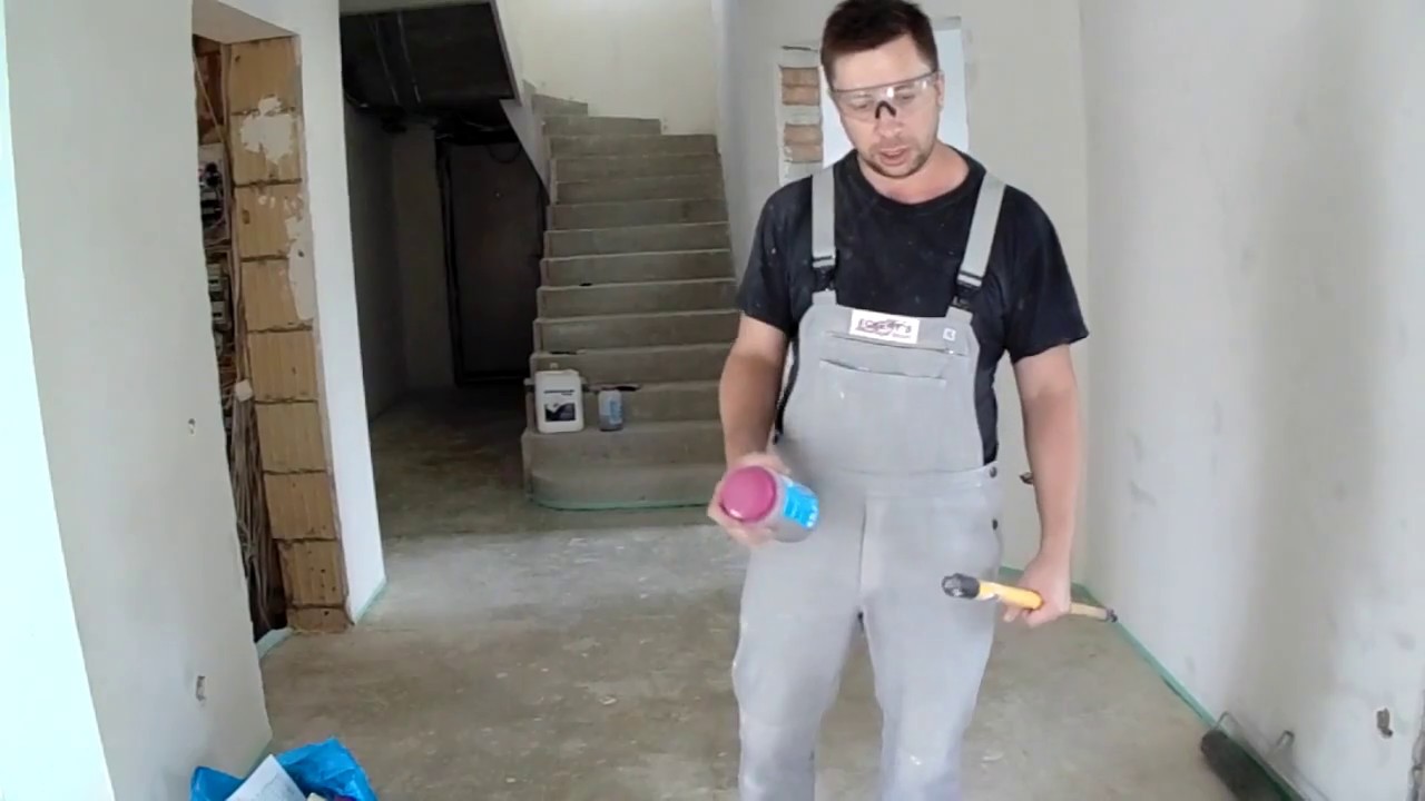 Реставрация стяжки, наливным полом CN-69 (после криворуких мастеров)-выпуск 1.