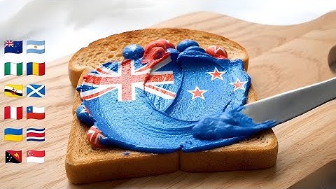 Vlaggen verspreiden op toast, 🍞🇳🇿 | AI ASMR – Vreemd ontspannende magie – Deel 2