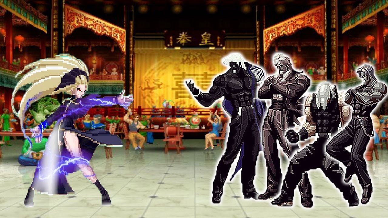 [KOF Mugen] | God Angelique Vs Utlimate Bosses Rugal Team