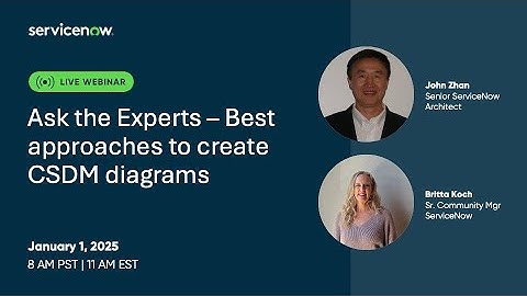 Ask the Experts -- CSDM diagrams and use cases