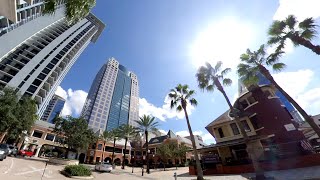Driving and Looking around Downtown Orlando, Florida
