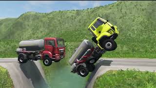 Truck Cars Vs Potholes Compilations - BeamNG.Drive - Beamng 4 Crash