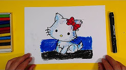 Развивающие видео урок рисования для детей / как нарисовать КОШКУ