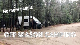 Off season Camping Lake Placid New York - Vans-giving in our DIY Camper Van.