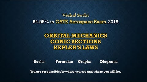 Orbital Mechanics - Conic Sections and Kepler Laws