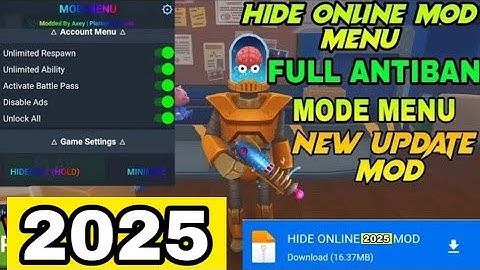 HIDE ONLINE MOD MENU 4.9.40 | No Banned Antiban Hide Online Hack 2025 Unlimited Ammo | Hide Online