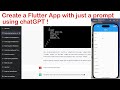 Create a Flutter app with chatGPT - this is just the beginning of a new paradigm