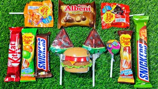 Satisfying video Asmr Lollipops candy and chocolate gummy candy and chocolate