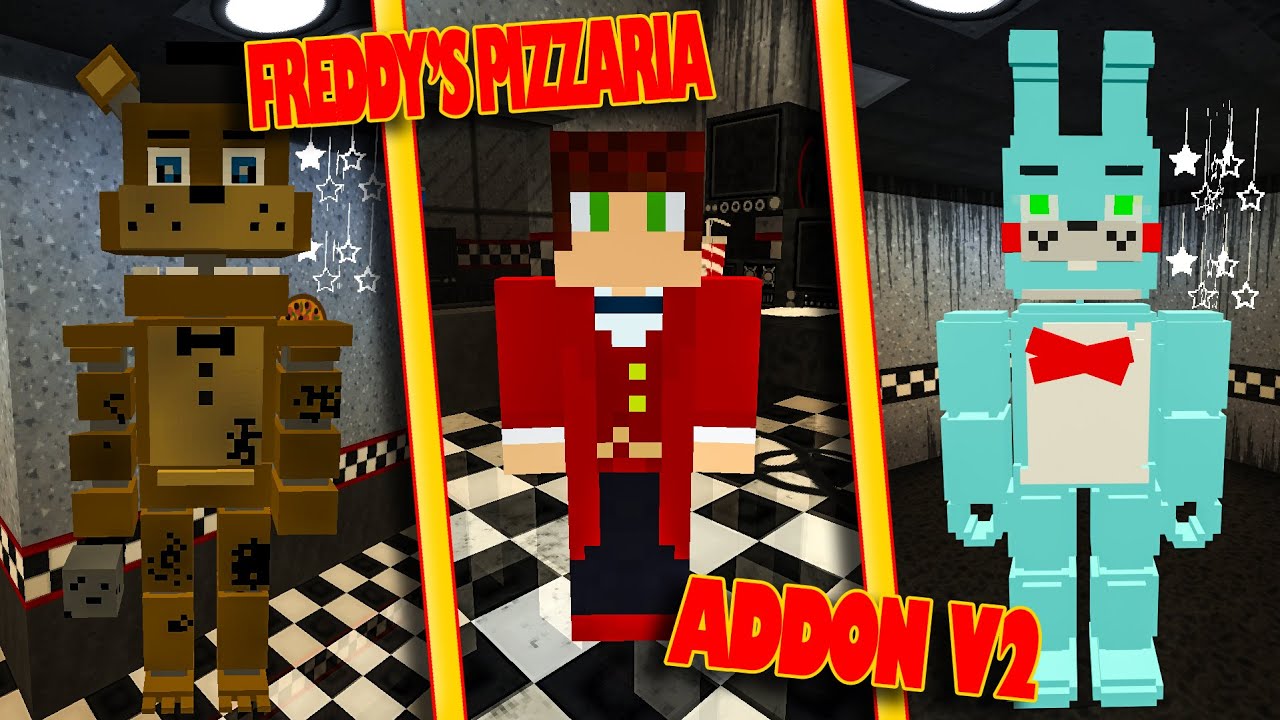 ATUALIZARAM A ADDON DE **FREDDY'S PIZZARIA 2** NO MINECRAFT POCKET