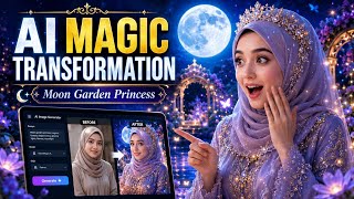 I Turned My Photo MAGICAL! - How to Create a Moon Garden Princess with Pippit AI screenshot 5