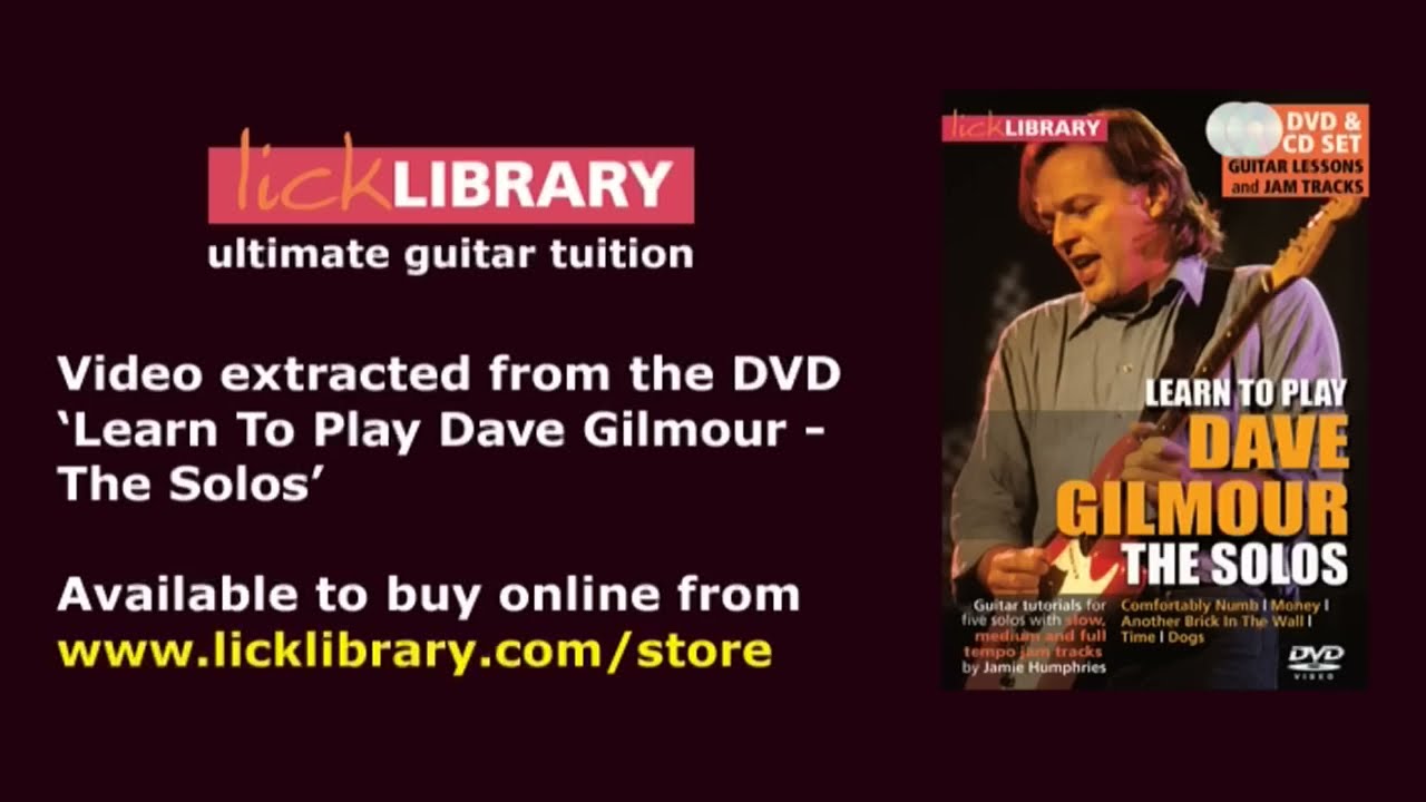 Pink Floyd Comfortably Numb Solo Performance Guitar Lesson