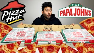 تجربه بيتزا مابين pizza hut و papajohns